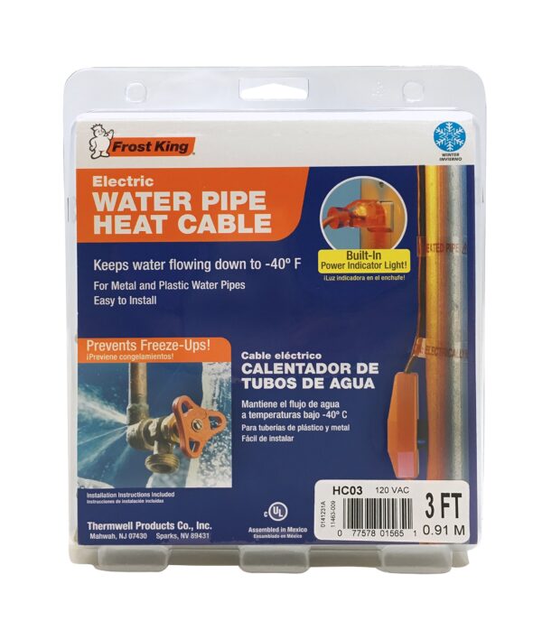 Frost King HC3A Automatic Electric Heat Kit Heating Cables, 3 Feet, Black - Image 2