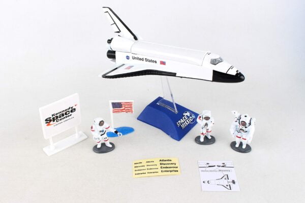 Daron Worldwide Trading Inc. Space Shuttle with Stand 3 Astronauts, American Flag and Kenn - Image 2