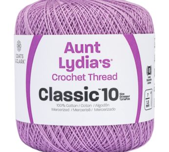 Coats Crochet Aunt Lydia’s Crochet, Cotton Classic Size 10, Wood Violet (154-495)