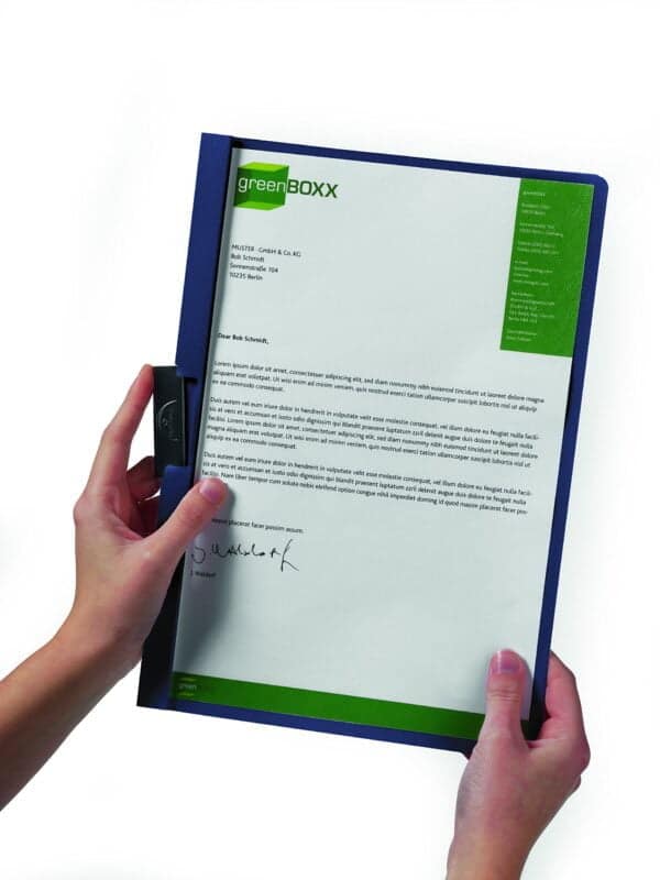DURABLE Report Cover with DURACLIP, Letter-size, Holds Up to 30 Pages, Clear Cover/Navy Bl - Image 4