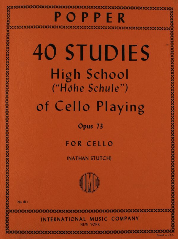 40 Studies: High School of Cello Playing, Op. 73 by David Popper