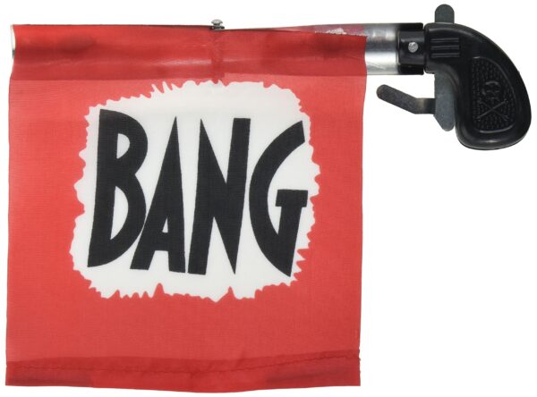 Loftus Star Power Starter Prank Bang Gun Flag Pistol, Red/Black/White, 5"