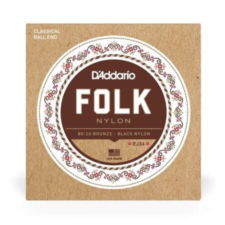 D'Addario Guitar Strings - Folk Nylon Guitar Strings - EJ34 Classical Guitar Strings - Nyl - Image 2