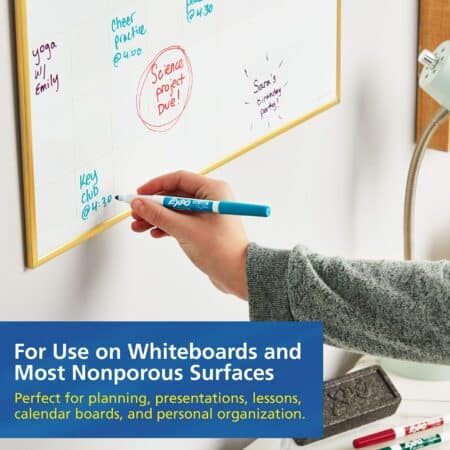 EXPO Low Odor Dry Erase Markers, Fine Tip, Black, 12 Count - Image 2