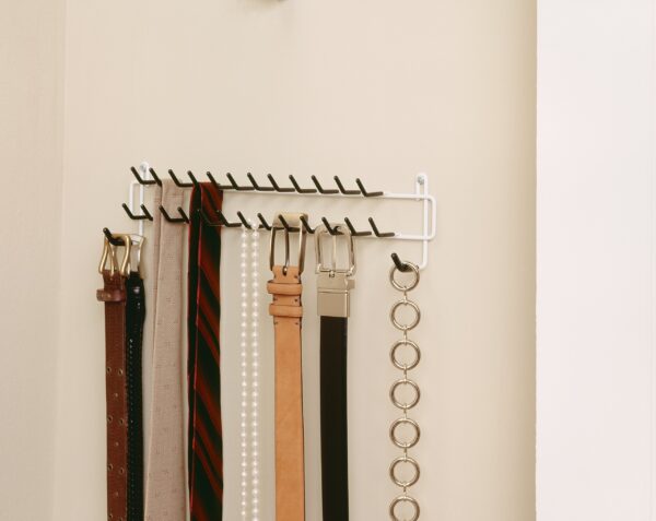ClosetMaid Epoxy coated steel 8051 Tie and Belt Rack, White, 3.5 - Image 4
