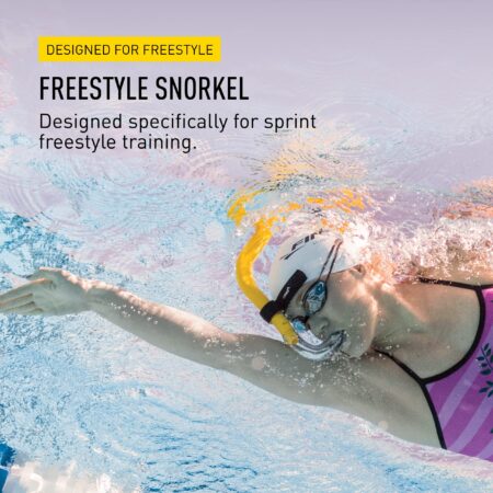 FINIS Freestyle Center-Mount Swimming Snorkel , Yellow, Adult - Image 2