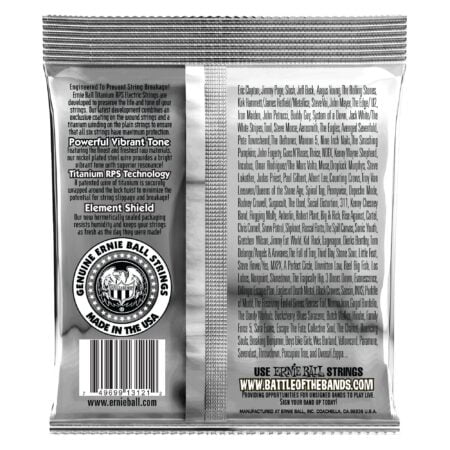 Ernie Ball Regular Slinky Coated Titanium Electric Guitar Strings, 10-46 Gauge (P03121) - Image 2