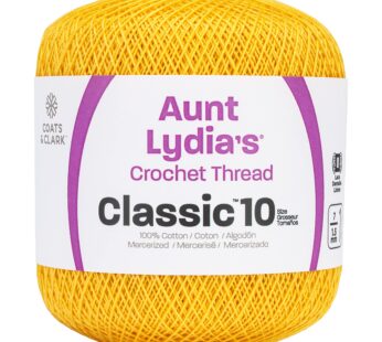 Coats Crochet Classic Crochet Thread, 1 Pack, Golden Yellow, 2 Ounce