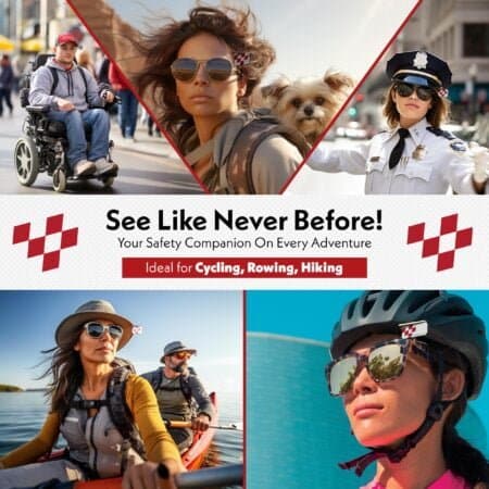 Take A Look Active Original Activity Mirror for Sunglasses, Bike Helmets, or Visors Rear V - Image 4