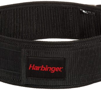 Harbinger 360890 4-Inch Nylon Weightlifting Belt, Medium,Black