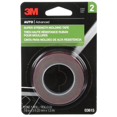 3M Super Strength Molding Tape, 03615, 7/8 in x 5 ft - Image 2