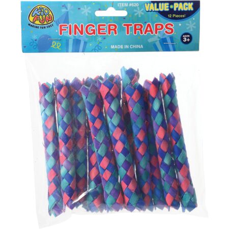 U. S. Toy Lot of 12 Assorted Color Chinese Finger Traps - Image 3