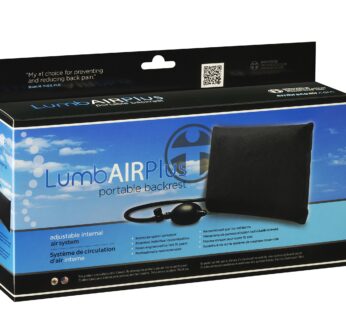 Innotech LumbAIRPlus Portable Backrest Inflatable Lumbar Support Cushion with Adjustable I