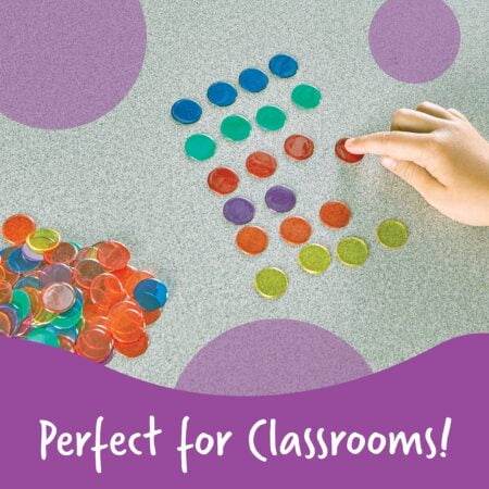 Learning Resources Transparent Color Counting Chips - 250 Pieces, Ages 5+, Math Counters f - Image 4