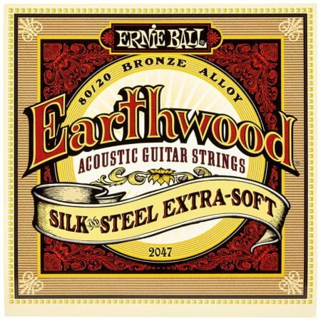 Ernie Ball Earthwood Silk and Steel Extra-Soft Acoustic Guitar Strings, 10-50 Gauge (P0204