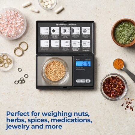 Series Digital Pocket Weight Scale, Stainless-Steel Backlit LCD 100g x 0.01g, (Black), AWS - Image 6