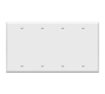 ENERLITES Blank Device Cover Wall Plate, Size 4-Gang 4.50″ x 8.19″, Unbreakable Polycarbon