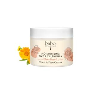 Babo Botanicals Moisturizing Oat & Calendula Miracle Face Cream – Shea Butter – For Dry or