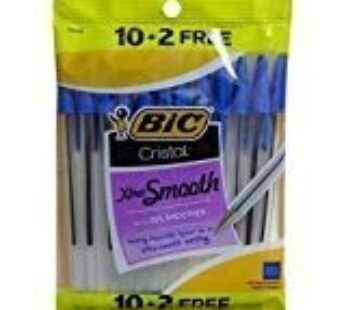 Bic Cristal Xtra-Smooth – 10 + 2 Free – Blue Pens