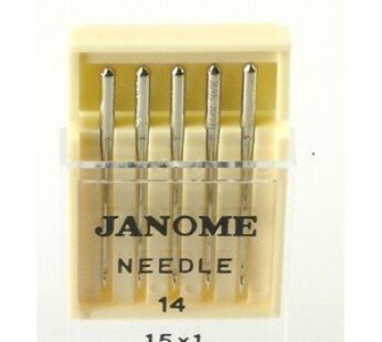 Janome Sewing Machine Needle Universal Size 14 in 5 Needles per Pack