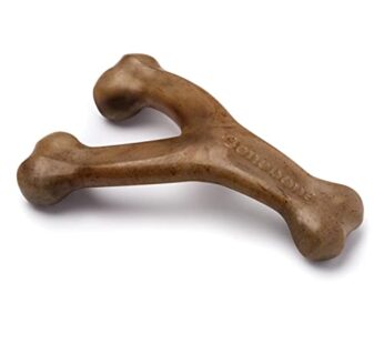 Benebone Wishbone Durable Dog Chew Toy for Aggressive Chewers, Real Bacon, Made in USA, Me