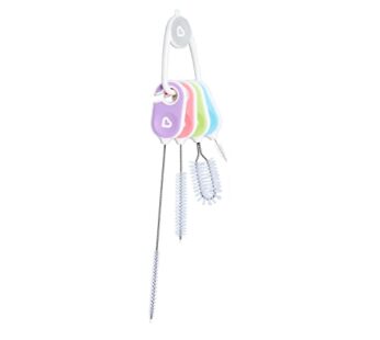 Munchkin  Details  Bottle and Cup Cleaning Brush 4 Piece Set with Key Ring