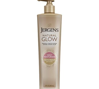 Jergens Natural Glow 3-Day Self Tanner for Fair to Medium Skin Tone, Sunless Tanning Daily