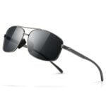 SUNGAIT Ultra Lightweight Rectangular Polarized Sunglasses UV400 Protection (Gunmetal Fram - Image 2