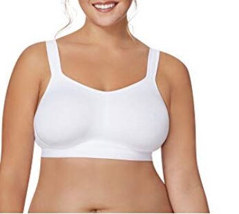 JUST MY SIZE womens Active Lifestyle Wirefree Mj1220 Bras, White, 46C US