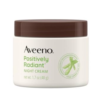 Aveeno Positively Radiant Moisturizing Face & Neck Night Cream with Tone Correcting Soy &