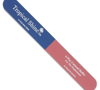 Tropical Shine Colossal 4-Way Blue-Pink Buffer – Professional Nail File & Buffer for Shapi