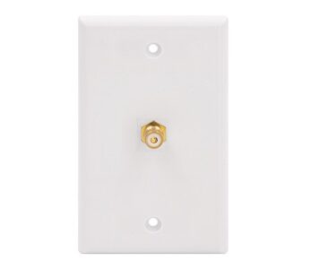 VCE RCA Wall Plate(UL Listed), 1-Port Keystone Wall Plate with Female to Female RCA Keysto