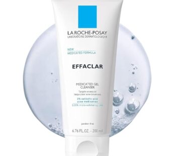 La Roche-Posay Effaclar Medicated Gel Facial Cleanser, Foaming Acne Face Wash with Salicyl