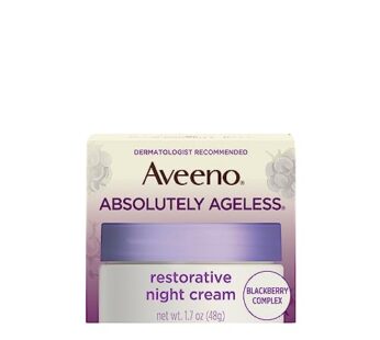 Aveeno Absolutely Ageless Restorative Night Cream Face & Neck Moisturizer with Antioxidant