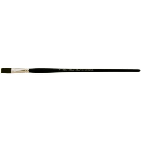 Silver Brush Limited 6401-6 Black Pearl Flat Brush for Watercolor, Size 6, Long Handle