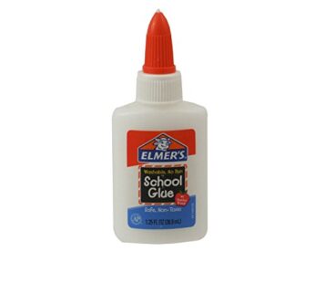 Elmer’s Washable No-Run School Glue, 1.25 oz Bottle (E301) 3 Pack