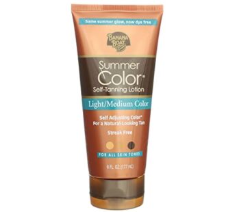 Banana Boat, Summer Color Self-Tanning Lotion, Light/Medium Color, for all Skin Tones, 6 o
