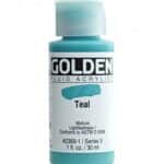 Golden 014000-23691 Fluid Acrylic Paint 1 Ounce-Teal - Image 2
