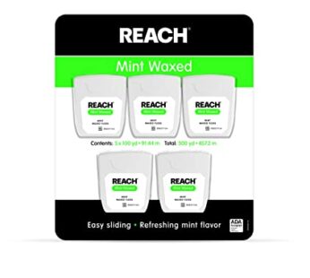 Johnson & Johnson Reach Mint Waxed Dental Floss, 5 Count