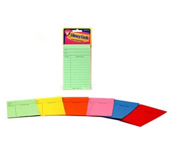 Hygloss Products Library Checkout Cards   Bright Colored Due Date Note Cards – 3 x 5 Inche