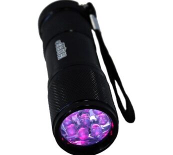 HQRP Professional 365 nM 9 LED Leak Detection Blacklight Flashlight Plus Sun Meter