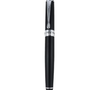 Jinhao Fountain Pen Silver Trim Medium Nib X750 With Gift Case (Frosted Black)