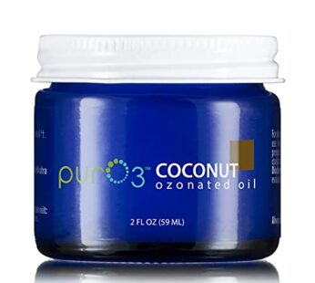 Pur O3 Ozonated Coconut Oil – 2 oz – Glass Jars – Nourishes – Moisturizes – Sensitive Skin
