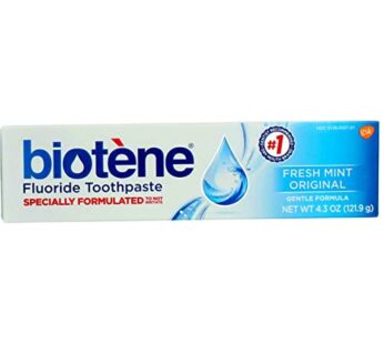 Biotene Fluoride Toothpaste, Fresh Mint 4.3 Ounces (Pack of 1)