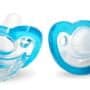RaZbaby JollyPop Baby Pacifier Newborn, 0-3m, Blue, Double Pack