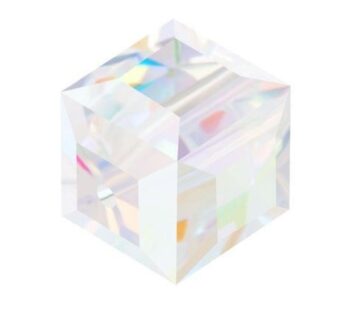 50pcs Adabele Austrian 6mm Faceted Loose Cube Crystal Beads Clear AB Compatible with Swaro