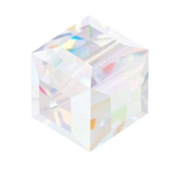 50pcs Adabele Austrian 6mm Faceted Loose Cube Crystal Beads Clear AB Compatible with Swaro
