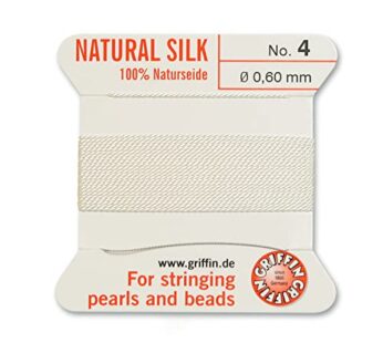 Griffin Bead Cord 100% Natural Silk White #4