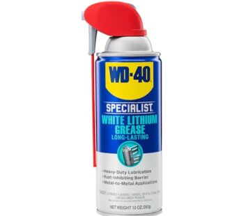 WD-40 Specialist White Lithium Grease Spray with SMART STRAW SPRAYS 2 WAYS, 10 OZ