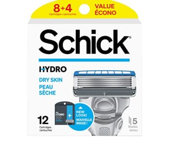 Schick Hydro 5 Sense Hydrate Razor Refills for Men, 12 Count (Pack of 1)